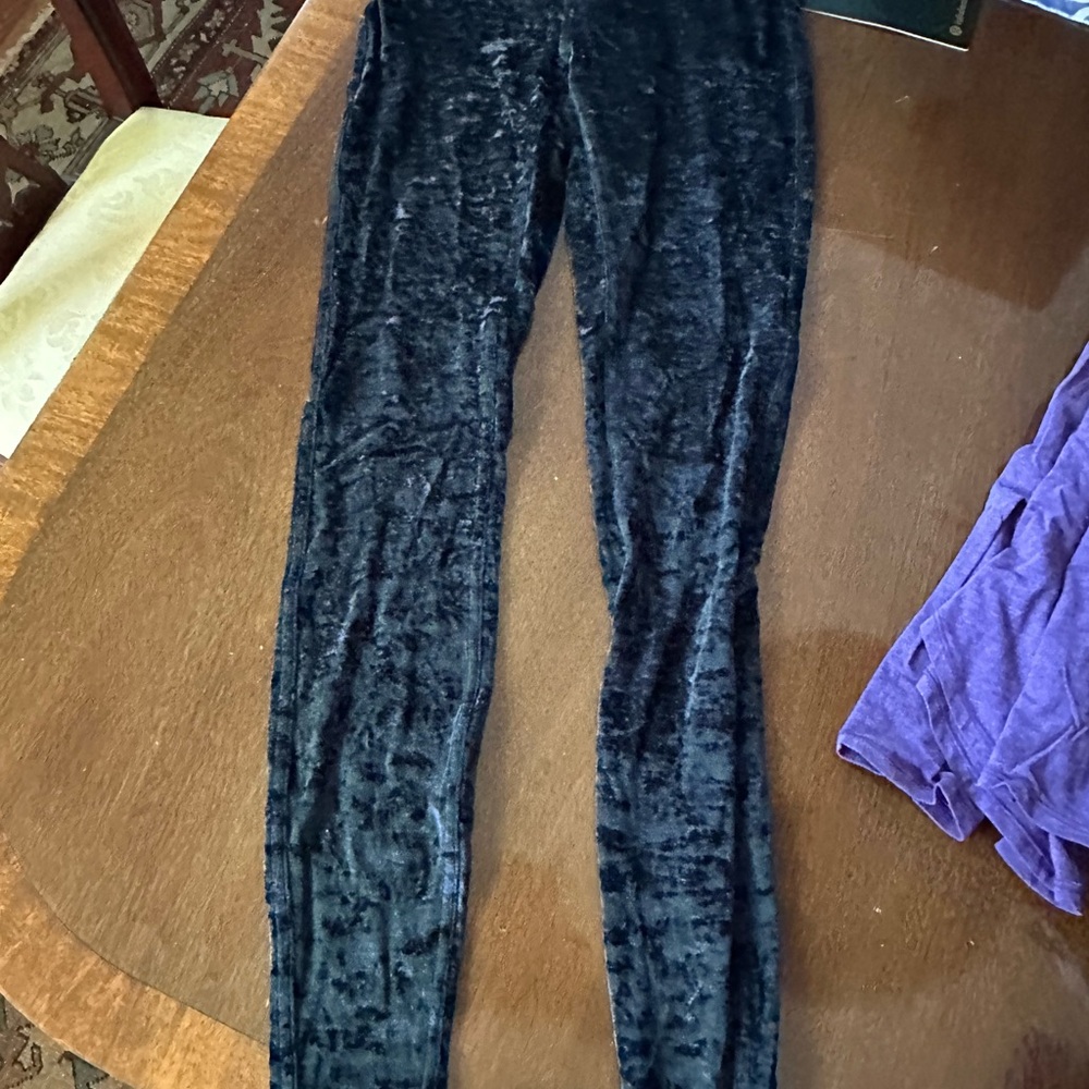 Lululemon Athletica Special Edition Black Velvet Leggings